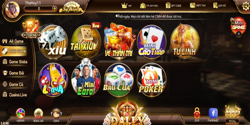 Tham gia trang chủ cổng game